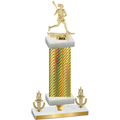 Premium Single Gold Carbon Fiber Victory Lacrosse Trophy