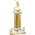 Premium Single Gold Carbon Fiber Year Lacrosse Trophy