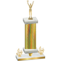 Premium Single Gold Carbon Fiber Fourth Place Victory Trophy