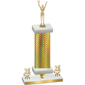 Premium Single Gold Carbon Fiber Year Victory Trophy