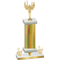 Premium Single Gold Carbon Fiber Second Place Victory Trophy