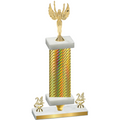 Premium Single Gold Carbon Fiber Year Victory Trophy