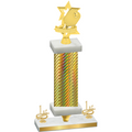 Premium Single Gold Carbon Fiber First Place Pickleball Trophy