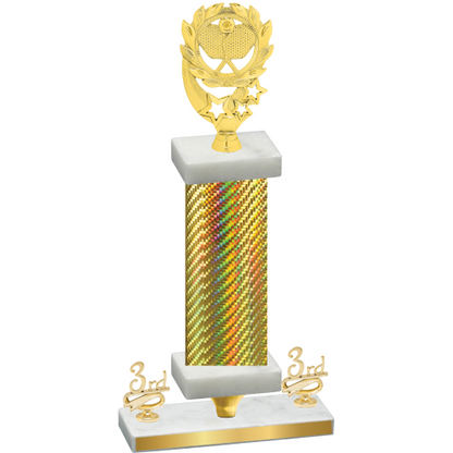 Premium Single Gold Carbon Fiber Third Place Pickleball Trophy