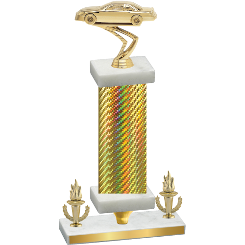 Premium Single Gold Carbon Fiber Victory Cars Trophy