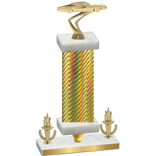 Premium Single Gold Carbon Fiber Victory Cars Trophy