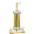 Premium Single Gold Carbon Fiber Second Place Archery Trophy