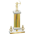 Premium Single Gold Carbon Fiber Victory Archery Trophy