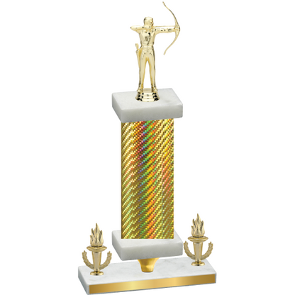 Premium Single Gold Carbon Fiber Victory Archery Trophy