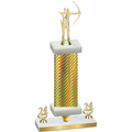 Premium Single Gold Carbon Fiber Year Archery Trophy