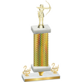 Premium Single Gold Carbon Fiber Second Place Archery Trophy