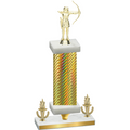 Premium Single Gold Carbon Fiber Victory Archery Trophy