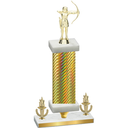 Premium Single Gold Carbon Fiber Victory Archery Trophy