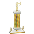 Premium Single Gold Carbon Fiber Year Archery Trophy