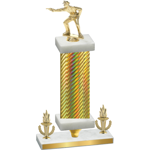 Premium Single Gold Carbon Fiber Victory Shooter Trophy