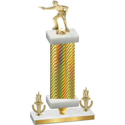 Premium Single Gold Carbon Fiber Victory Shooter Trophy