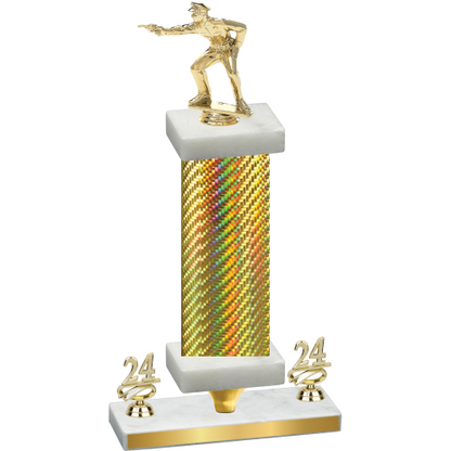 Premium Single Gold Carbon Fiber Year Shooter Trophy