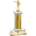 Premium Single Gold Carbon Fiber First Place Shooter Trophy
