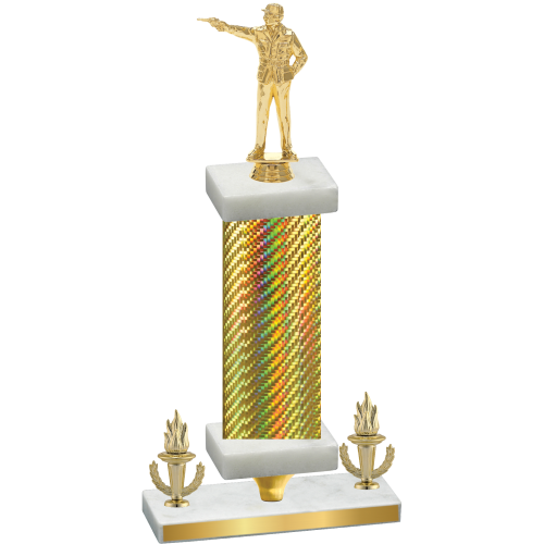Premium Single Gold Carbon Fiber Victory Shooter Trophy