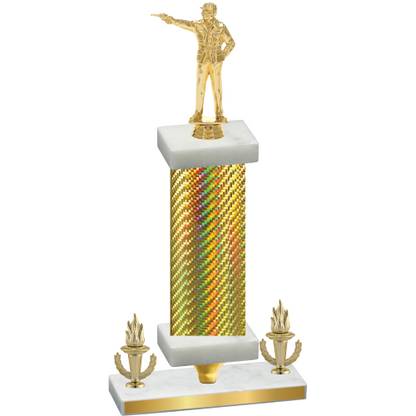 Premium Single Gold Carbon Fiber Victory Shooter Trophy