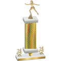 Premium Single Gold Carbon Fiber Year Skater Trophy