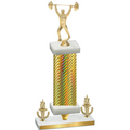Premium Single Gold Carbon Fiber Victory Weights Trophy