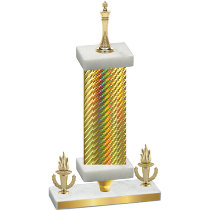 Premium Single Gold Carbon Fiber Victory Chess Trophy
