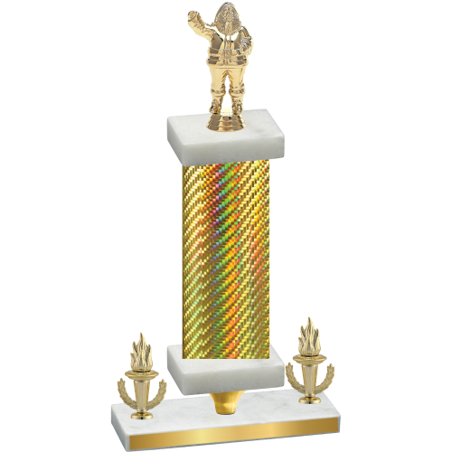 Premium Single Gold Carbon Fiber Victory Holiday Trophy