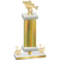 Premium Single Gold Carbon Fiber Second Place Fishing Trophy