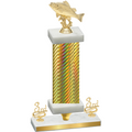 Premium Single Gold Carbon Fiber Third Place Fishing Trophy