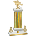 Premium Single Gold Carbon Fiber Victory Fishing Trophy