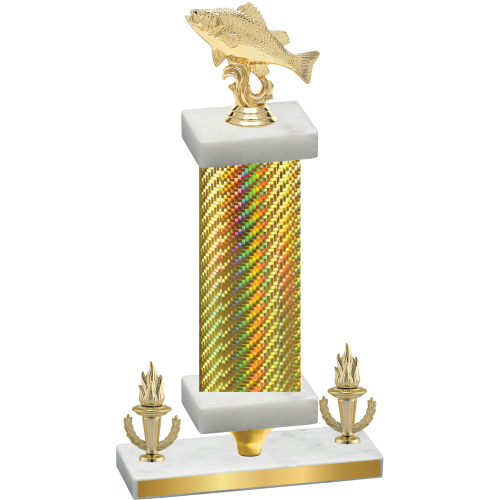 Premium Single Gold Carbon Fiber Victory Fishing Trophy