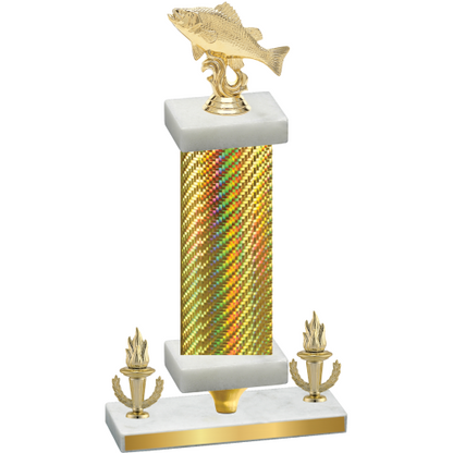 Premium Single Gold Carbon Fiber Victory Fishing Trophy
