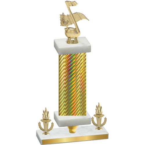 Premium Single Gold Carbon Fiber Victory Music Trophy