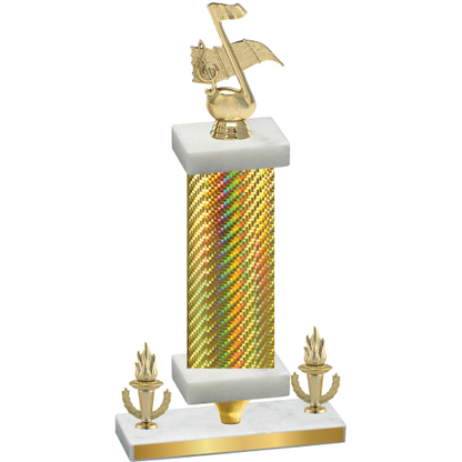 Premium Single Gold Carbon Fiber Victory Music Trophy