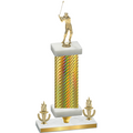 Premium Single Gold Carbon Fiber Victory Golf Trophy