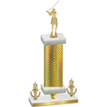 Premium Single Gold Carbon Fiber Victory Golf Trophy