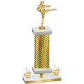 Premium Single Gold Carbon Fiber First Place Karate Trophy