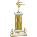 Premium Single Gold Carbon Fiber Victory Karate Trophy