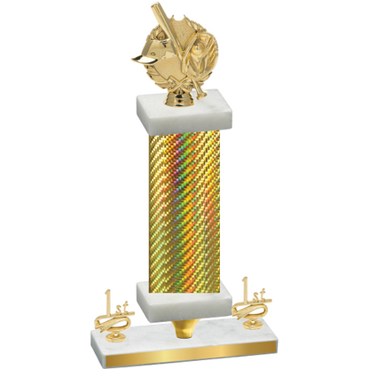 Premium Single Gold Carbon Fiber First Place Baseball Trophy