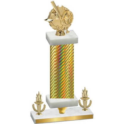 Premium Single Gold Carbon Fiber Victory Baseball Trophy