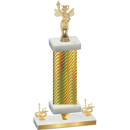 Premium Single Gold Carbon Fiber First Place Academics Trophy