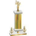 Premium Single Gold Carbon Fiber Victory Academics Trophy