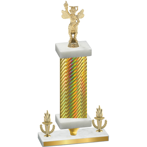 Premium Single Gold Carbon Fiber Victory Academics Trophy