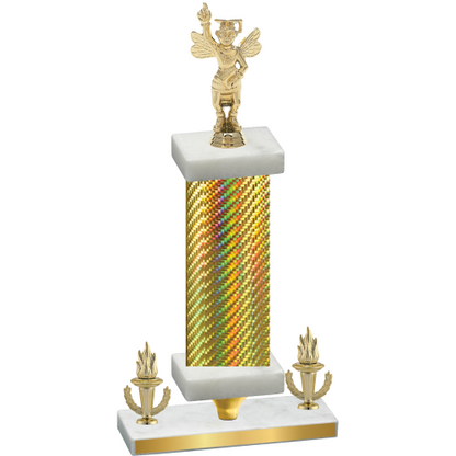 Premium Single Gold Carbon Fiber Victory Academics Trophy