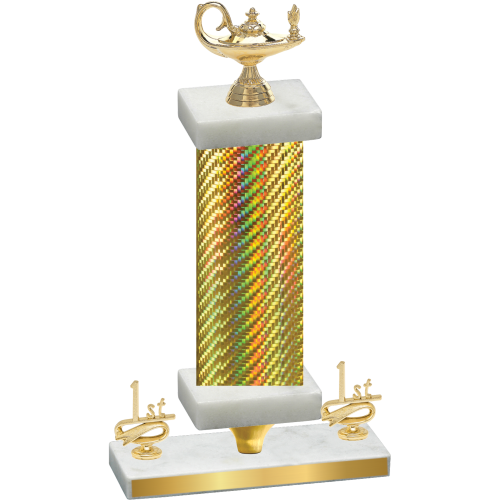 Premium Single Gold Carbon Fiber First Place Academics Trophy