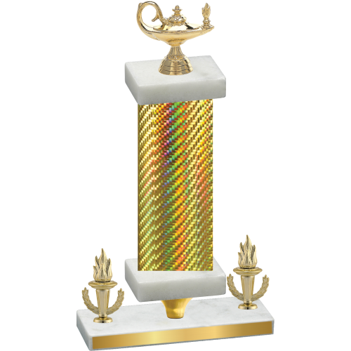 Premium Single Gold Carbon Fiber Victory Academics Trophy