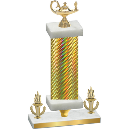 Premium Single Gold Carbon Fiber Victory Academics Trophy