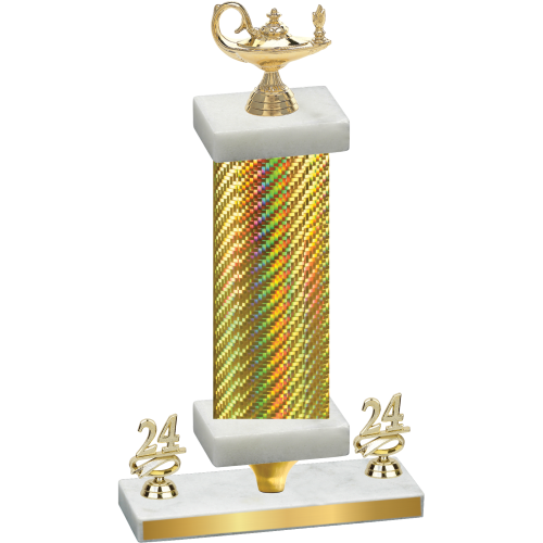 Premium Single Gold Carbon Fiber Year Academics Trophy