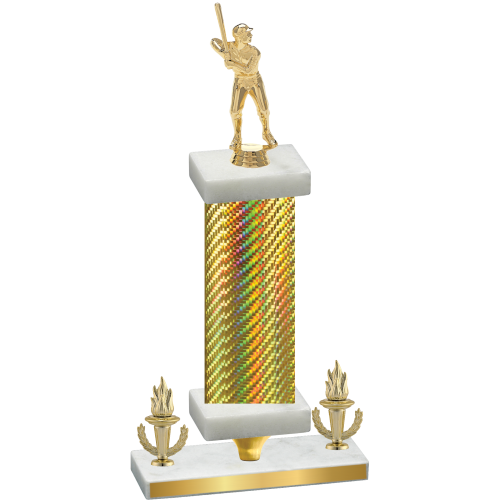 Premium Single Gold Carbon Fiber Victory Baseball Trophy